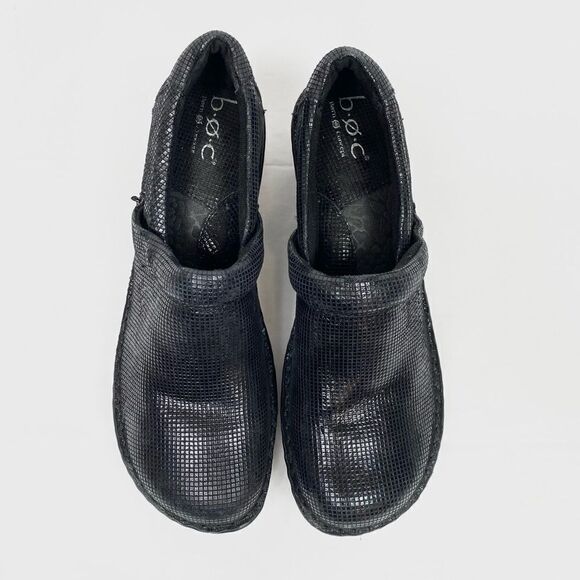 Born b.o.c. Toby Black Leather Clogs - Picture 4 of 8